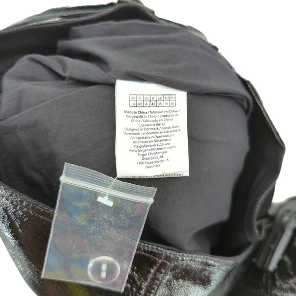 ROTATE BIRGER CHRISTENSEN Women 6 Wilde Trousers Faux Leather Black High Waist - Picture 9 of 10